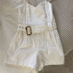 Show Me Your Mumu Off-White Textured Romper